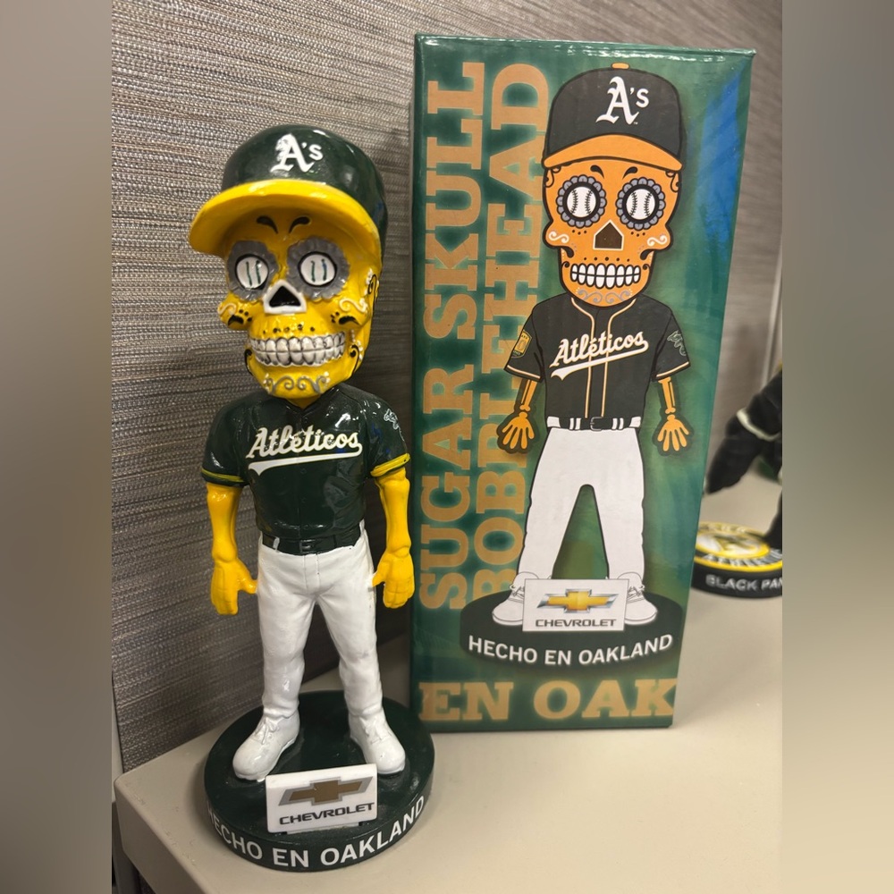 Athletics Sugar Skull Bobblehead